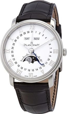 Blancpain Pre-owned Blancpain Villeret Moonphase White Dial Mens Watch 6654-1127-55B