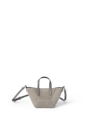 Brunello Cucinelli Suede mini BC Duo bag in Green at Nordstrom