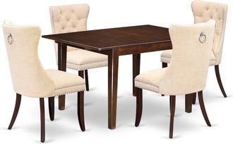 East West Furniture 5 Piece Kitchen Table Set Consists of a Rectangle Dining Table