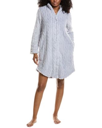 Ellen Tracy Plush Short Zip Robe