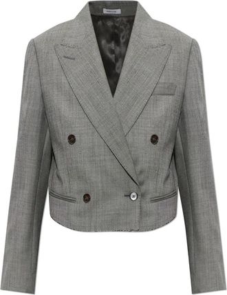 Alexander McQueen Gedetailleerde Wol Blazer - Dames - Blazers - Grijs - M - Wol - Jassen