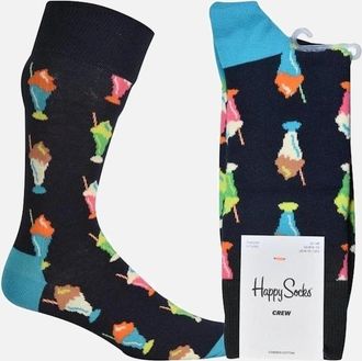 Happy Socks Mens Milkshake Socks, Navy/multi - Black - Size: 10/9.5/9/10.5/11/11.5/12/12.5