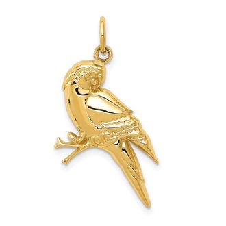 Diamond2Deal 14k Yellow Gold Yellow Gold Parrot Charm