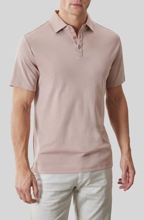 Robert Barakett Georgia Short Sleeve Pima Cotton Polo in Powder Coral at Nordstrom, Size Xxx-Large