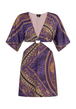 Faina Mini-jurk met uitsparingen Dames lila