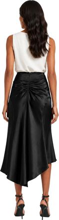 Victoria Beckham Womens Midi Skirt Bela Grey Acetate