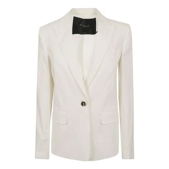 Pinko Blazers, female, White, Size: 2XS Single-Breasted Blazer