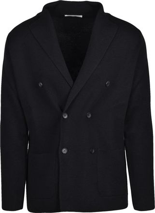 FILIPPO DE LAURENTIIS Double-Breasted Jacket in Extrafine Merino Wool