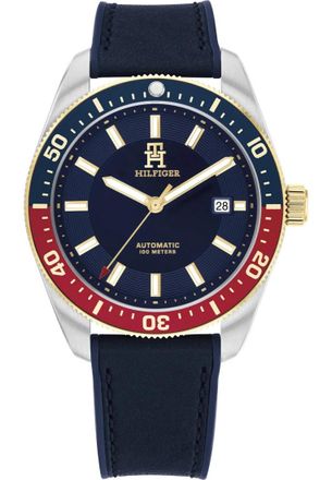 Tommy Hilfiger 1792141 Mens Watch - Silver Silicone - One Size