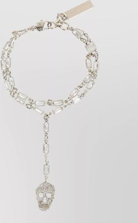 Alexander McQueen pav&eacute; skull bracelet