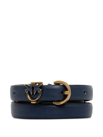 Pinko Love Birds embellished-buckle belt - Blue