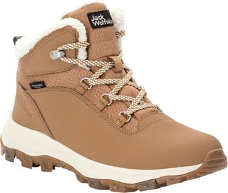 Jack Wolfskin Outdoorwinterstiefel JACK WOLFSKIN EVERQUEST TEXAPORE MID W, Damen, Gr. 37,5, beige (sand), Leder, Textil, Schuhe Outdoorwinterstiefel, Winterboots, S