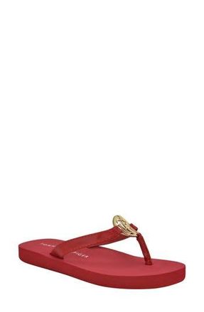 Tommy Hilfiger Crelina Thong Sandal in Dark Red at Nordstrom Rack, Size 6