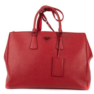 Prada XL Galleria Double Zip Tote XL Handtas