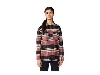 Mountain Hardwear Flannel Long Sleeve Shirt Womens Clothing Clay Earth : XS, Cotton