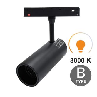 OEM Foco Led Para Riel De 20 W, Luz Blanca C&aacute;lida De 3000 K, Tipo B, Para Rieles Magn&eacute;ticos Smart Track De 48 V Cc