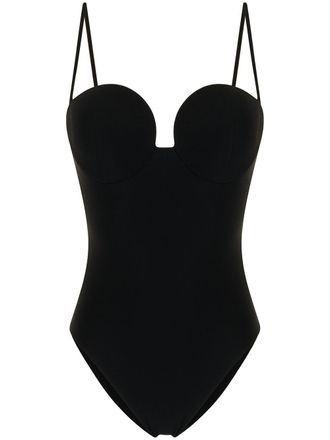 Magda Butrym bustier-neck swimsuit - women - Polyamide/Spandex/Elastane - 40 - Black