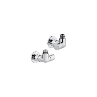 Caleffi Valvola Termostatizzabile + Detentore Doppia Squadra Cromo Versione S Misura: 1/2 23 P. 1,5 Cromo