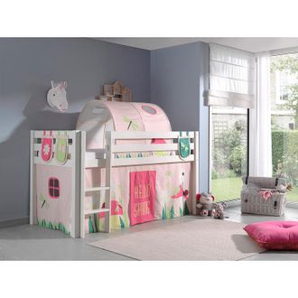 Les Tendances Les Tendances - Cama De Media Altura 90x200 Con Somier Y Funda Spring Vipack Pino - Blanco