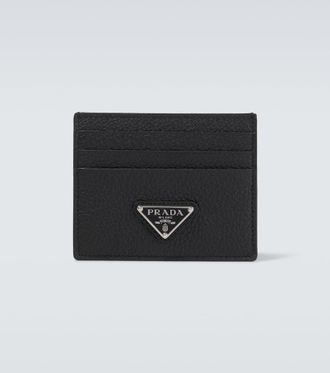 Prada Logo leather card holder