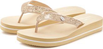 Venice Beach Badezehentrenner »Sandale, Pantolette« Zehentrenner, Badeschuh ultraleicht mit Glitzerband VEGAN