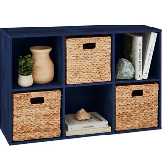 Best Choice Products 6-Cube Bookshelf, 11in Display Storage System, Organizer w/ Removable Back Panels