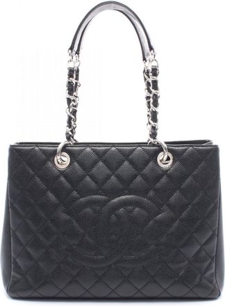 Chanel Black Leather Tote Bag (Pre-Owned)