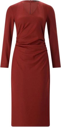 Windsor Midi jurk van wolmix - Dames - Casual kleedjes - Rood - S - Wol - Kleedjes