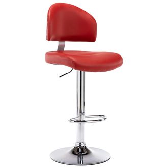 vidaXL Taburete De Cocina Cuero Sint&eacute;tico Color Vino Tinto Vidaxl