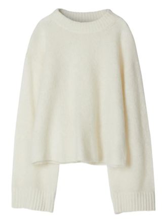 Stylein wide-sleeve jumper - women - Mohair/Nylon/Spandex/Elastane - L - White