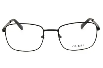 Guess GU50074 Metal Rectangular Eyeglasses - Black