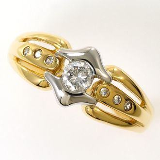 C&A Platinum Yellow Gold Yellow Gold (18K) Platinum 900 Band Ring (Pre-Owned)