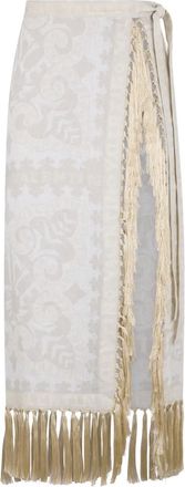 Valentino Garavani Midi-rok met franje en franje - Beige