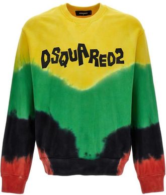 Dsquared2 Multicolor Tie-Dye Crew Neck Sweatshirt