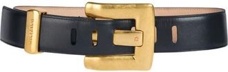 Balmain Anthem Belt 4.5Cm-Calfskin in Black at Nordstrom, Size 80