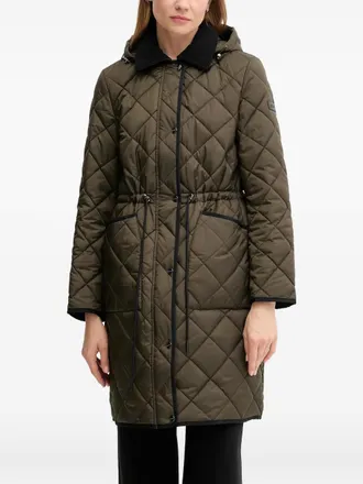DKNY quilted hooded parka - Green
