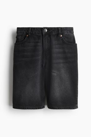 H&M Low Denim Shorts - Schwarz