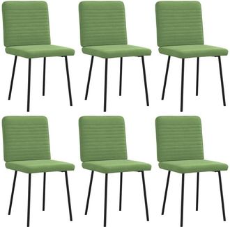 vidaXL Sedie da Pranzo Girevoli 6 pz Verde Chiaro in Velluto Vidaxl