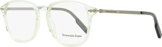 Ermenegildo Zegna Mens Soft Square Eyeglasses EZ5229 026 Crystal 52mm