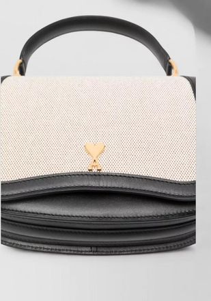 Ami paris shoulder bag adjustable strap top handle