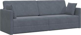 vidaXL Vidaxl - Sofá cama Gris oscuro 213 x 76 x 77 cm Terciopelo