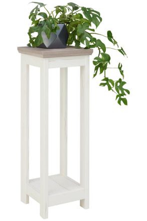 Homin Blumenst&auml;nder, Grau, Wei&szlig;, Holzwerkstoff, 30x30x85 cm, Wohnzimmer, Wohnzimmertische, Blumenst&auml;nder, Sonstige Blumenst&auml;nder