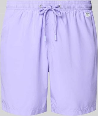 MC2 Saint Barth Badehose mit Logo-Print Modell Lighting Pantone in Flieder, Gr&ouml;&szlig;e XXL
