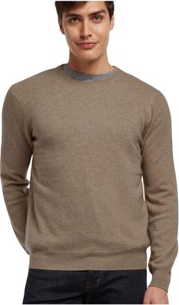 Brooks Brothers Kasjmier Ronde Hals Trui - Heren - Cashmere truien - Beige - M - Kasjmier - Truien & Vesten