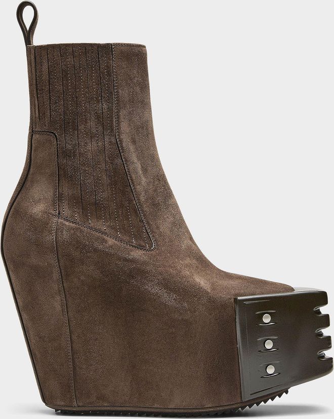 Womens Bevelled grid tall platform boots