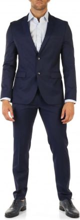 HUGO BOSS Single Breasted Suit Set - Heren - Business pakken - Blauw - S - Wol - Kostuums