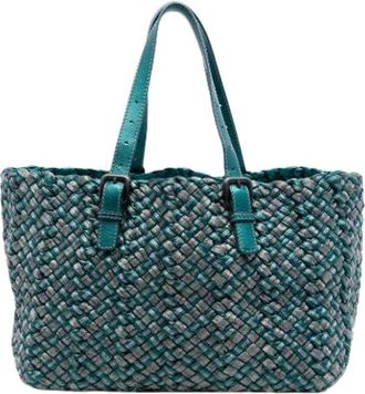 Bottega Veneta Pre-owned Cesta Tote Bag - Dames - Vintage Shopper - Veelkleurig - ONE Size - Leer - Vintage