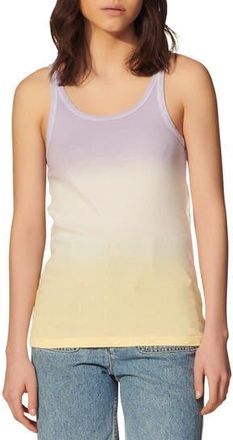 Sandro Elton Ombr&eacute; Cotton Tank in Ecru /Parme at Nordstrom Rack, Size 2 (Fits Like 6 Us)