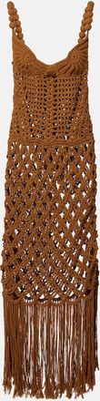 Balmain Crochet cotton maxi dress