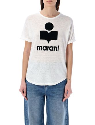 Isabel Marant White Linen Koldi T-shirt